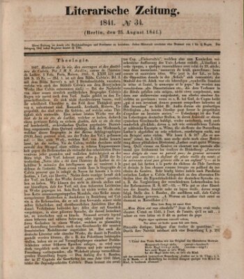 Literarische Zeitung Mittwoch 25. August 1841