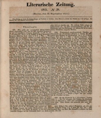 Literarische Zeitung Mittwoch 22. September 1841