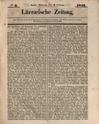 Literarische Zeitung Mittwoch 9. Februar 1842