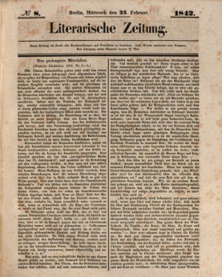 Literarische Zeitung Mittwoch 23. Februar 1842