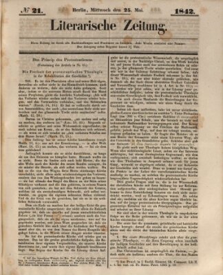 Literarische Zeitung Mittwoch 25. Mai 1842