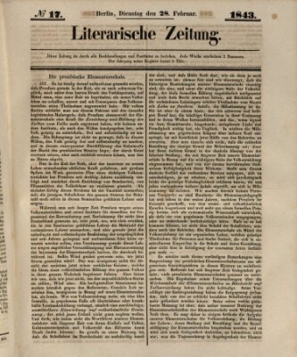 Literarische Zeitung Dienstag 28. Februar 1843