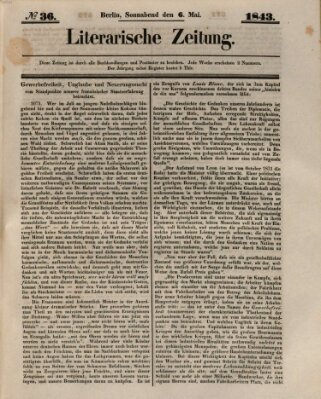 Literarische Zeitung Samstag 6. Mai 1843