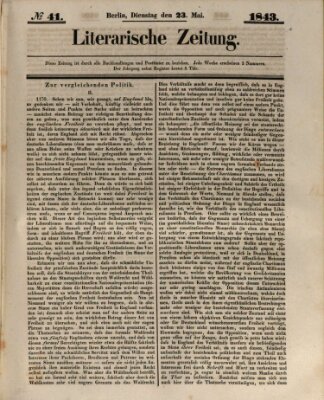 Literarische Zeitung Dienstag 23. Mai 1843