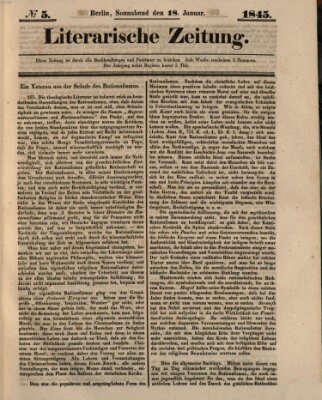 Literarische Zeitung Samstag 18. Januar 1845