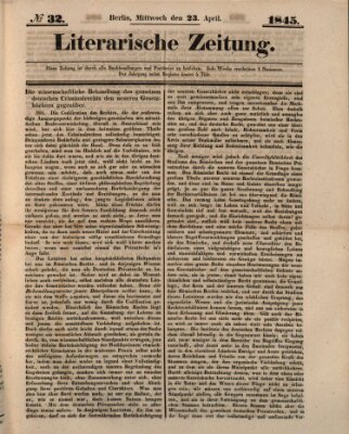 Literarische Zeitung Mittwoch 23. April 1845