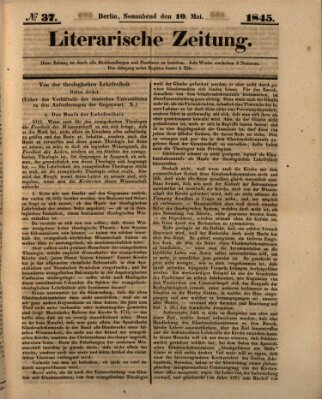 Literarische Zeitung Samstag 10. Mai 1845