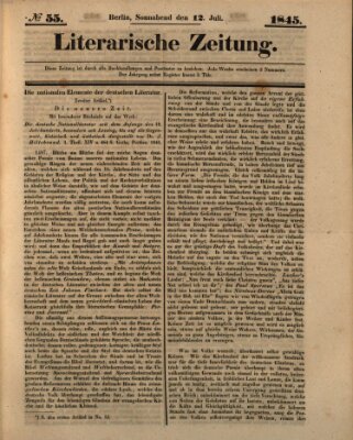 Literarische Zeitung Samstag 12. Juli 1845