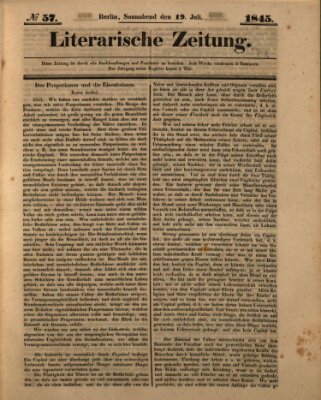 Literarische Zeitung Samstag 19. Juli 1845