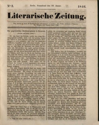 Literarische Zeitung Samstag 10. Januar 1846