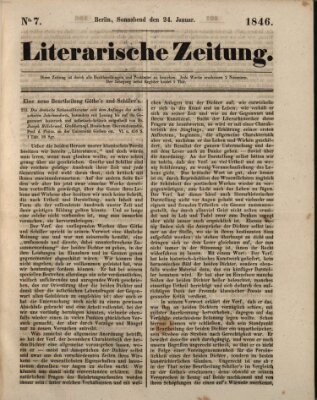 Literarische Zeitung Samstag 24. Januar 1846