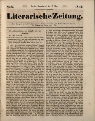 Literarische Zeitung Samstag 2. Mai 1846