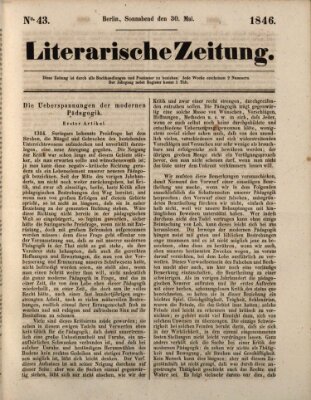 Literarische Zeitung Samstag 30. Mai 1846