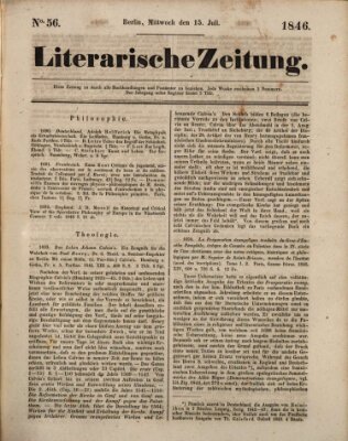 Literarische Zeitung Mittwoch 15. Juli 1846