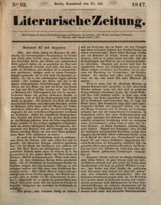 Literarische Zeitung Samstag 31. Juli 1847