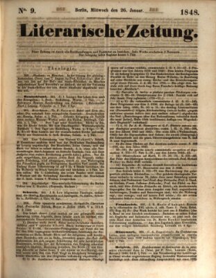 Literarische Zeitung Mittwoch 26. Januar 1848