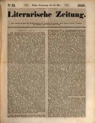 Literarische Zeitung Donnerstag 25. Mai 1848