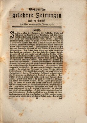 Gothaische gelehrte Zeitungen Samstag 27. Januar 1776