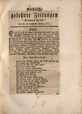 Gothaische gelehrte Zeitungen Mittwoch 31. Januar 1776