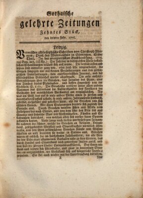 Gothaische gelehrte Zeitungen Samstag 3. Februar 1776