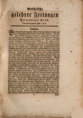 Gothaische gelehrte Zeitungen Samstag 17. Februar 1776