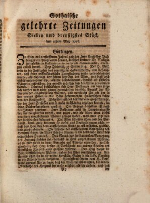 Gothaische gelehrte Zeitungen Mittwoch 8. Mai 1776