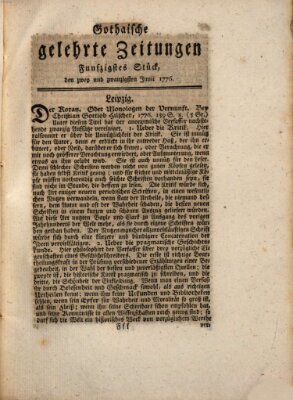 Gothaische gelehrte Zeitungen Samstag 22. Juni 1776