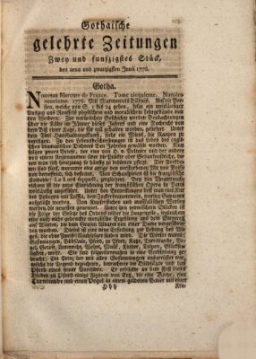 Gothaische gelehrte Zeitungen Samstag 29. Juni 1776