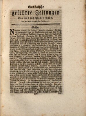 Gothaische gelehrte Zeitungen Mittwoch 31. Juli 1776