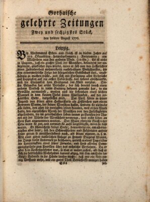 Gothaische gelehrte Zeitungen Samstag 3. August 1776