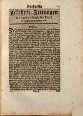 Gothaische gelehrte Zeitungen Samstag 14. September 1776