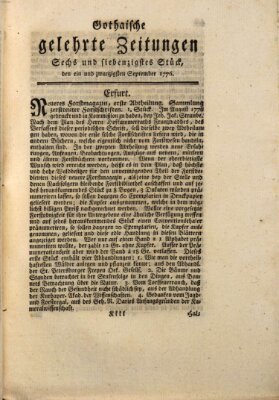 Gothaische gelehrte Zeitungen Samstag 21. September 1776