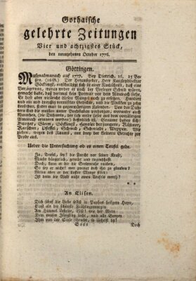 Gothaische gelehrte Zeitungen Samstag 19. Oktober 1776