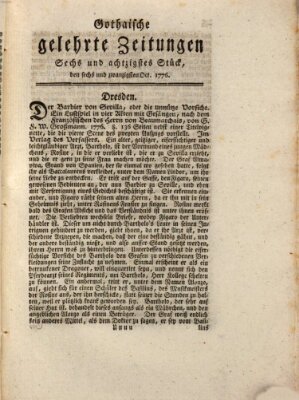 Gothaische gelehrte Zeitungen Samstag 26. Oktober 1776