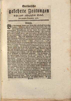 Gothaische gelehrte Zeitungen Samstag 2. November 1776