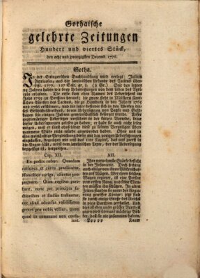 Gothaische gelehrte Zeitungen Samstag 28. Dezember 1776