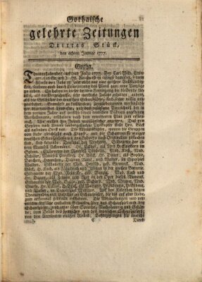 Gothaische gelehrte Zeitungen Mittwoch 8. Januar 1777