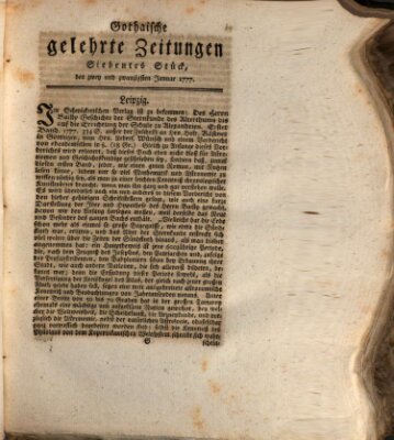 Gothaische gelehrte Zeitungen Mittwoch 22. Januar 1777