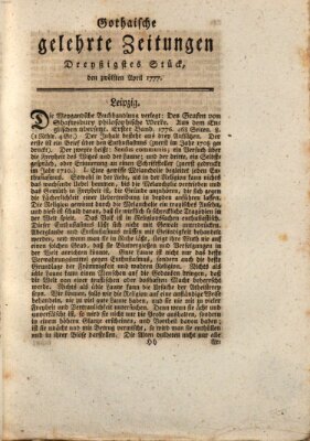 Gothaische gelehrte Zeitungen Samstag 12. April 1777