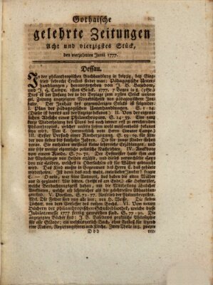 Gothaische gelehrte Zeitungen Samstag 14. Juni 1777