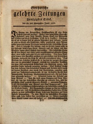 Gothaische gelehrte Zeitungen Samstag 21. Juni 1777