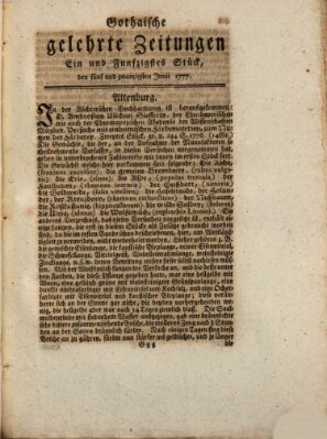 Gothaische gelehrte Zeitungen Mittwoch 25. Juni 1777