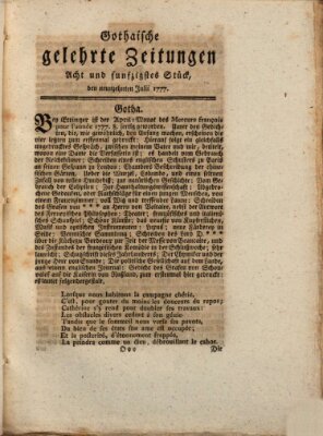 Gothaische gelehrte Zeitungen Samstag 19. Juli 1777