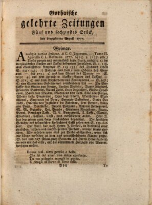 Gothaische gelehrte Zeitungen Mittwoch 13. August 1777