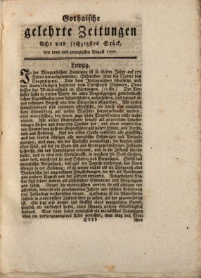 Gothaische gelehrte Zeitungen Samstag 23. August 1777