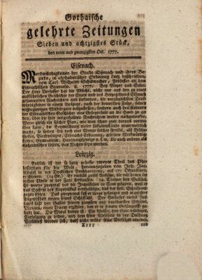 Gothaische gelehrte Zeitungen Mittwoch 29. Oktober 1777