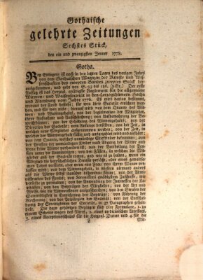 Gothaische gelehrte Zeitungen Mittwoch 21. Januar 1778