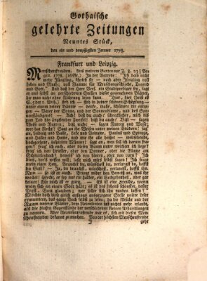 Gothaische gelehrte Zeitungen Samstag 31. Januar 1778