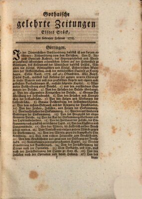 Gothaische gelehrte Zeitungen Samstag 7. Februar 1778