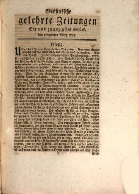 Gothaische gelehrte Zeitungen Samstag 14. März 1778